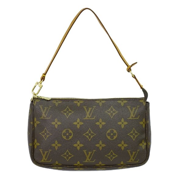 Louis Vuitton Pochette Accessoires M51980 Monogram Canvas Handbag Brown - Picture 1 of 10